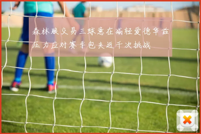 森林狼交易三球意在减轻爱德华兹压力应对赛季包夹近千次挑战